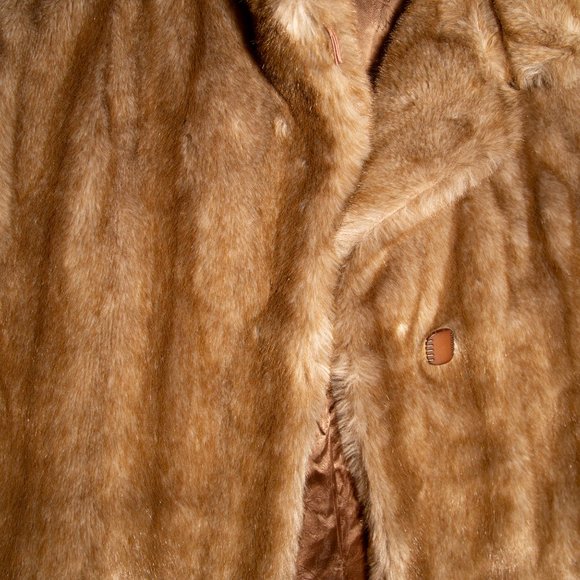 Vintage Hillman's New York Brown Faux Fur Vest Small / Medium - Picture 7 of 8
